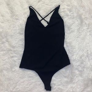 Fashion nova black bodysuit size L